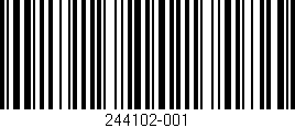 Código de barras (EAN, GTIN, SKU, ISBN): '244102-001'
