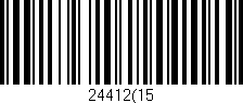 Código de barras (EAN, GTIN, SKU, ISBN): '24412(15'