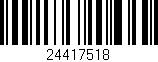 Código de barras (EAN, GTIN, SKU, ISBN): '24417518'