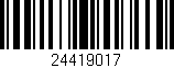 Código de barras (EAN, GTIN, SKU, ISBN): '24419017'