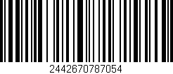 Código de barras (EAN, GTIN, SKU, ISBN): '2442670787054'