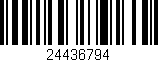 Código de barras (EAN, GTIN, SKU, ISBN): '24436794'