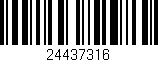 Código de barras (EAN, GTIN, SKU, ISBN): '24437316'