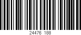 Código de barras (EAN, GTIN, SKU, ISBN): '24476/188'