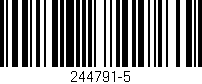 Código de barras (EAN, GTIN, SKU, ISBN): '244791-5'