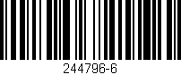 Código de barras (EAN, GTIN, SKU, ISBN): '244796-6'