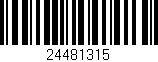 Código de barras (EAN, GTIN, SKU, ISBN): '24481315'