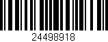 Código de barras (EAN, GTIN, SKU, ISBN): '24498918'