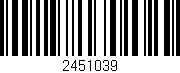 Código de barras (EAN, GTIN, SKU, ISBN): '2451039'