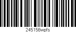 Código de barras (EAN, GTIN, SKU, ISBN): '245156wpfs'