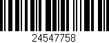 Código de barras (EAN, GTIN, SKU, ISBN): '24547758'
