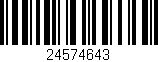 Código de barras (EAN, GTIN, SKU, ISBN): '24574643'