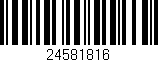 Código de barras (EAN, GTIN, SKU, ISBN): '24581816'