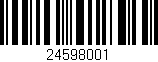 Código de barras (EAN, GTIN, SKU, ISBN): '24598001'
