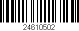 Código de barras (EAN, GTIN, SKU, ISBN): '24610502'