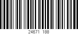 Código de barras (EAN, GTIN, SKU, ISBN): '24671/188'