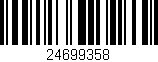 Código de barras (EAN, GTIN, SKU, ISBN): '24699358'
