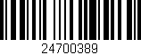 Código de barras (EAN, GTIN, SKU, ISBN): '24700389'