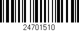 Código de barras (EAN, GTIN, SKU, ISBN): '24701510'