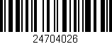 Código de barras (EAN, GTIN, SKU, ISBN): '24704026'