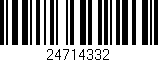 Código de barras (EAN, GTIN, SKU, ISBN): '24714332'