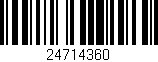 Código de barras (EAN, GTIN, SKU, ISBN): '24714360'