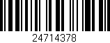 Código de barras (EAN, GTIN, SKU, ISBN): '24714378'