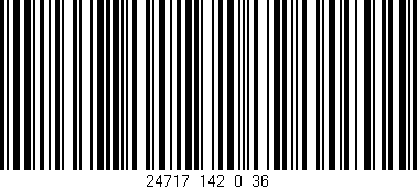 Código de barras (EAN, GTIN, SKU, ISBN): '24717_142_0_36'