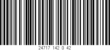 Código de barras (EAN, GTIN, SKU, ISBN): '24717_142_0_42'