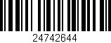 Código de barras (EAN, GTIN, SKU, ISBN): '24742644'