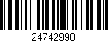 Código de barras (EAN, GTIN, SKU, ISBN): '24742998'