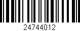 Código de barras (EAN, GTIN, SKU, ISBN): '24744012'