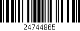 Código de barras (EAN, GTIN, SKU, ISBN): '24744865'