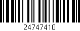 Código de barras (EAN, GTIN, SKU, ISBN): '24747410'