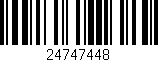 Código de barras (EAN, GTIN, SKU, ISBN): '24747448'
