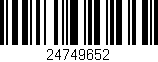 Código de barras (EAN, GTIN, SKU, ISBN): '24749652'