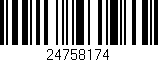 Código de barras (EAN, GTIN, SKU, ISBN): '24758174'