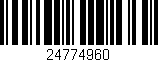 Código de barras (EAN, GTIN, SKU, ISBN): '24774960'