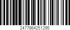 Código de barras (EAN, GTIN, SKU, ISBN): '2477864251295'