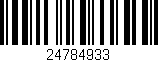 Código de barras (EAN, GTIN, SKU, ISBN): '24784933'