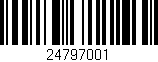 Código de barras (EAN, GTIN, SKU, ISBN): '24797001'