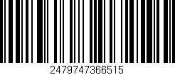 Código de barras (EAN, GTIN, SKU, ISBN): '2479747366515'