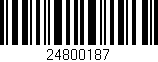 Código de barras (EAN, GTIN, SKU, ISBN): '24800187'