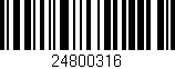 Código de barras (EAN, GTIN, SKU, ISBN): '24800316'