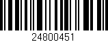 Código de barras (EAN, GTIN, SKU, ISBN): '24800451'