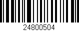 Código de barras (EAN, GTIN, SKU, ISBN): '24800504'