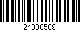 Código de barras (EAN, GTIN, SKU, ISBN): '24800509'