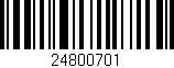 Código de barras (EAN, GTIN, SKU, ISBN): '24800701'