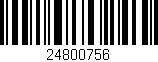 Código de barras (EAN, GTIN, SKU, ISBN): '24800756'