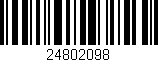 Código de barras (EAN, GTIN, SKU, ISBN): '24802098'